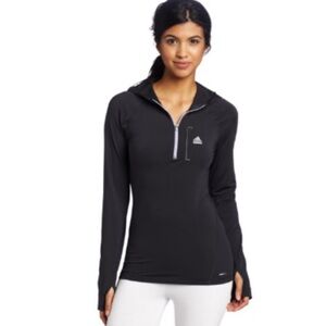 NWT adidas Women's Techfit Cold Weather Half-Zip Hoodie **Phantom Size Medium